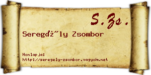Seregély Zsombor névjegykártya